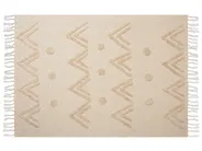 Kuscheldecke FATEHPUR Baumwolle 130 x 180 cm Beige_829209