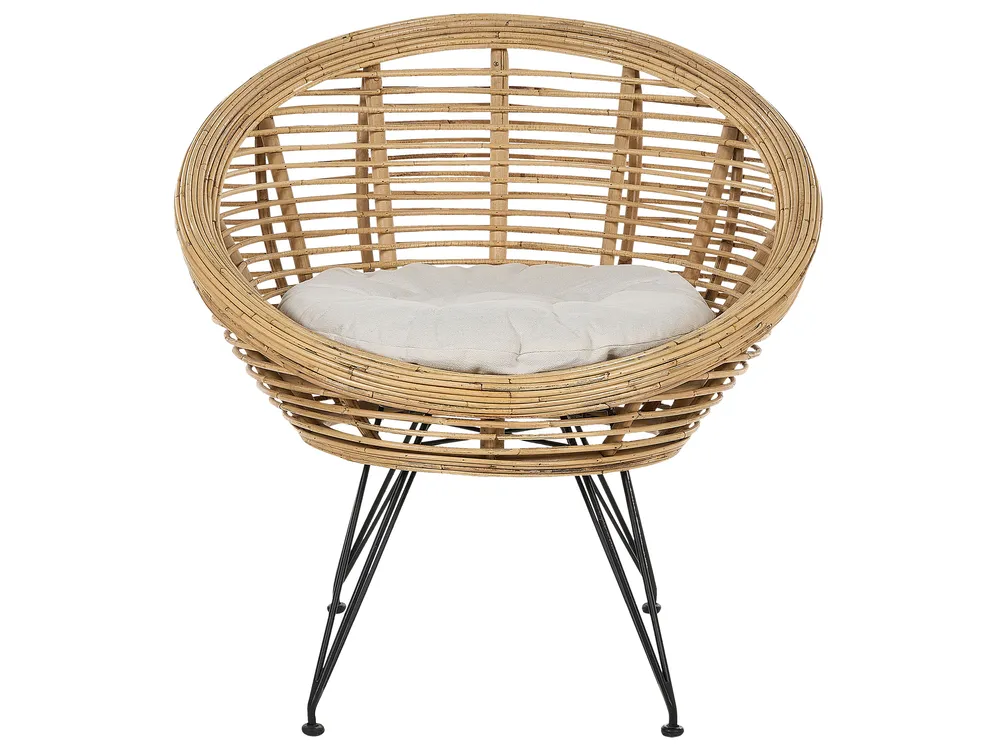 Garden Lounge Set with Table 4 Seater MARATEA/CESENATICO Rattan Natural_878758