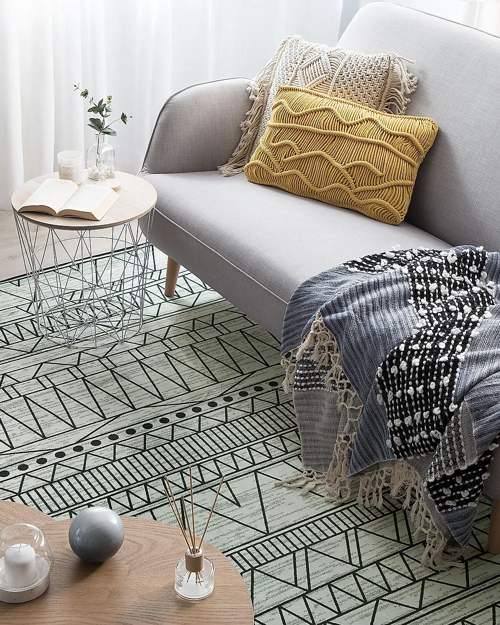 Rug KEBAN Black 160 x 230 cm_1182906