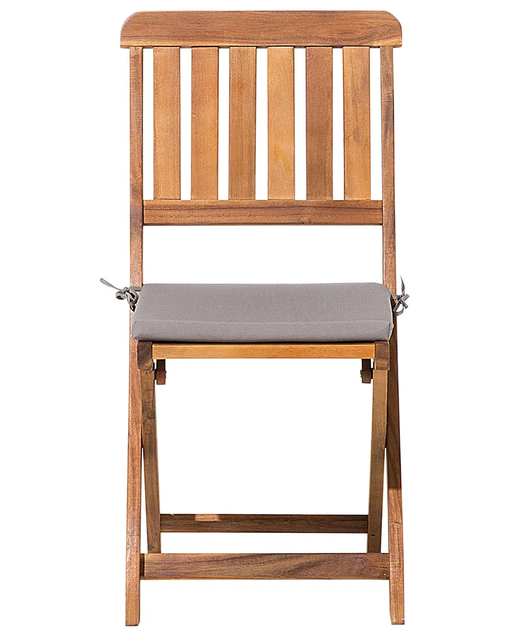 Set mit 2 Stühlen und Sitzkissen CENTO Akazienholz Braun_691089