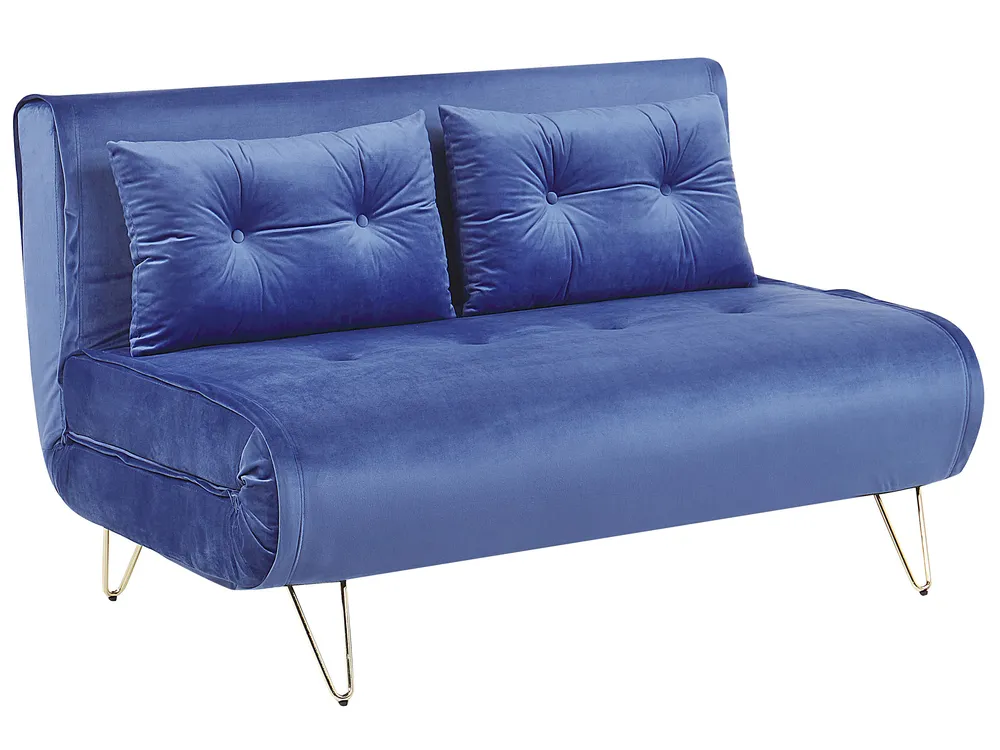Sofa Set 3-Sitzer VESTFOLD Samtstoff Marineblau_808914