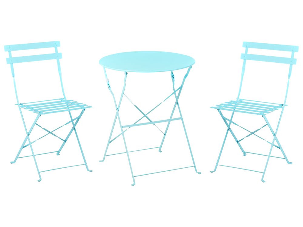 Bistro Set klappbar FIORI Metall Hellblau