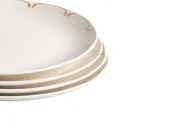 Set of 12 Dinnerware CHAROLI Porcelain White/ Gold_1061700
