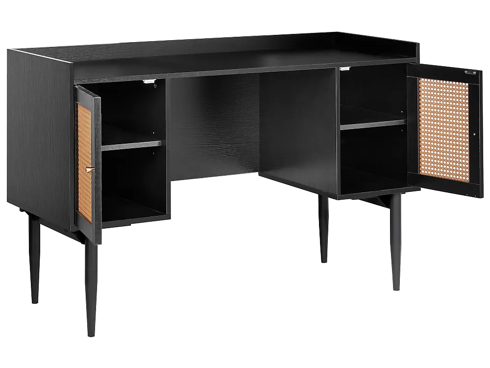 Delovna miza RATANA 130 cm x 50 cm Črna_1191769