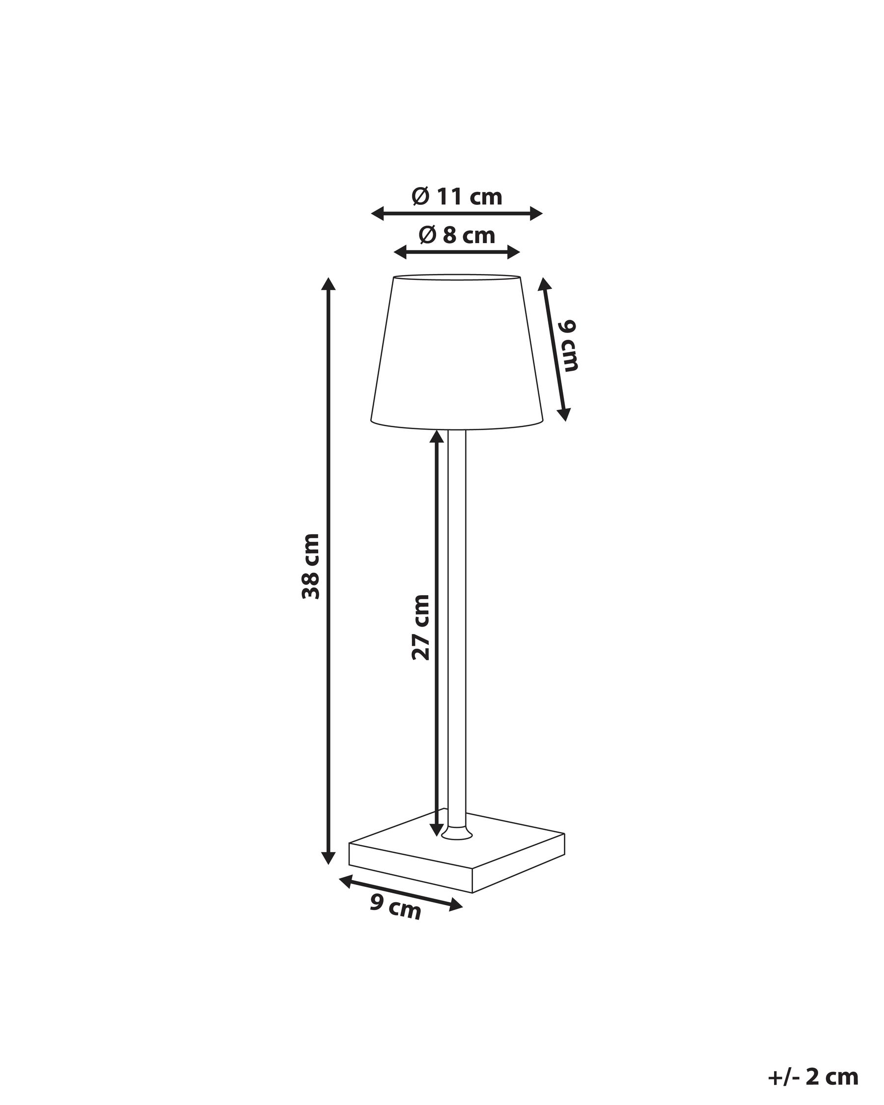 Kabellose LED Tischlampe ABARO mit Dimmer Metall Gold_1041969