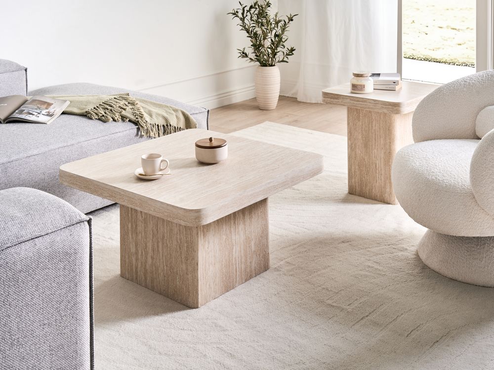 Couchtisch DUSON Travertinoptik