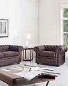Sessel CHESTERFIELD Echtleder Braun