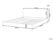 Bed Frame Cover FITOU 140 x 200 cm Light Grey_876088