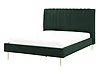 Bett mit Lattenrost Samtstoff MARVILLE 140 x 200 cm Smaragdgrün
