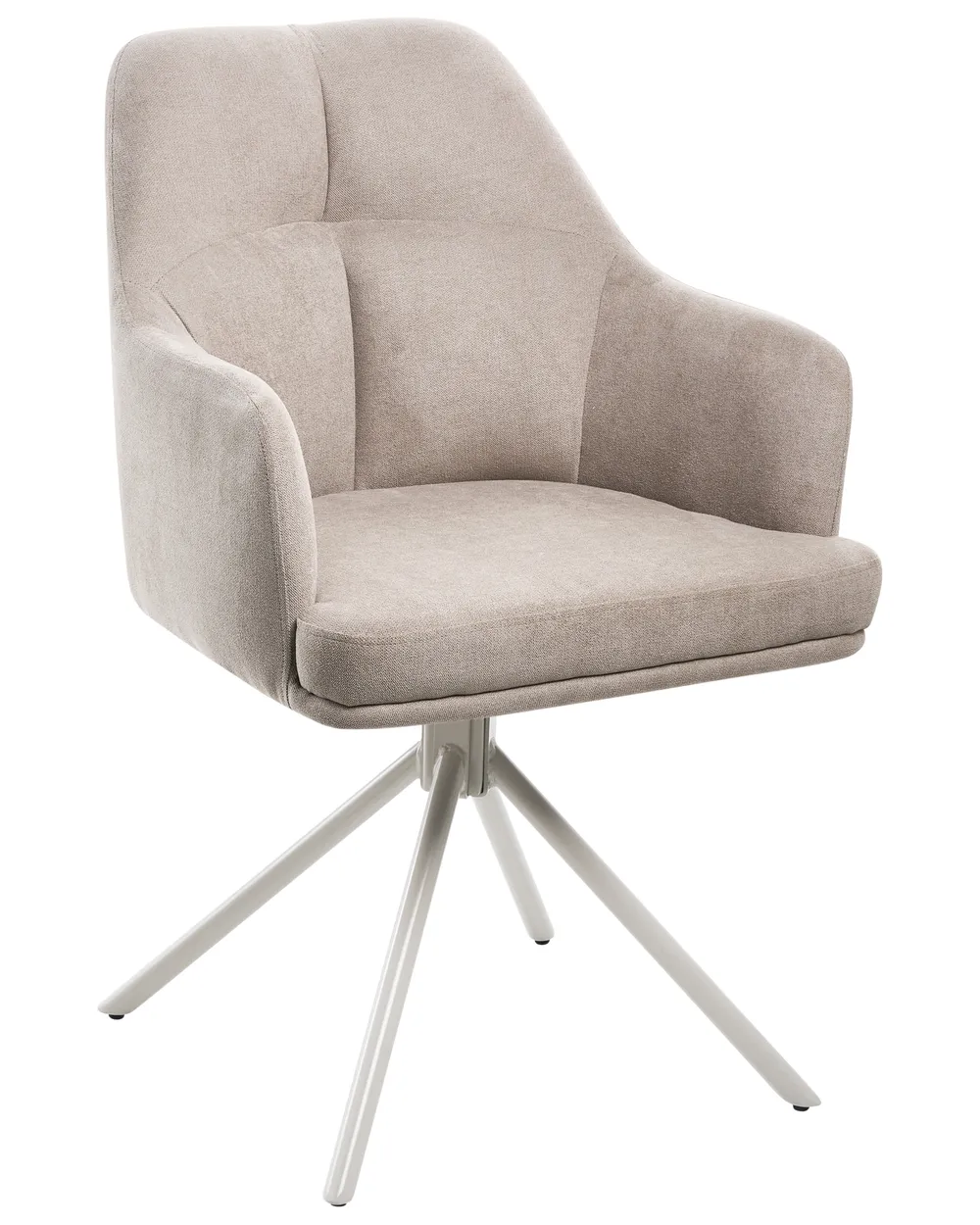 Set of 2 Dining Chairs MIRA Fabric Taupe_1077957