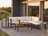 Garten Ecksofa mit Tisch 5-Sitzer MESSINA Grau / Beige linksseitig