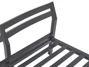 Garten Ecksofa mit Tisch 5-Sitzer VIZZINI Metall Grau_798493