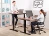 Schreibtisch manuell höhenverstellbar DESTINES 160 cm 72 cm Braun / Schwarz