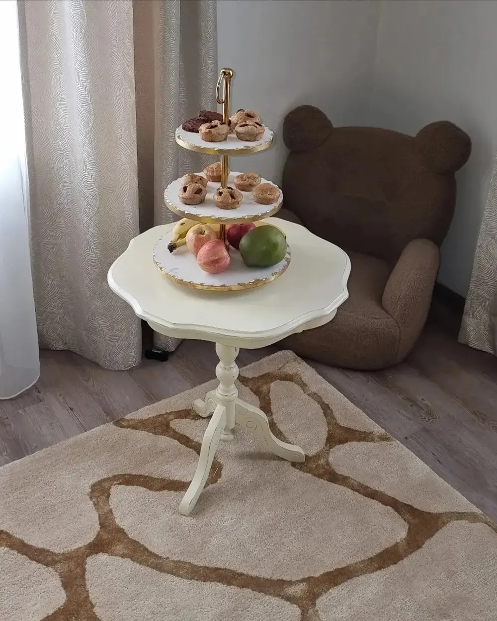 Teppich MAKOLA Beige 160 x 230 cm Viskose_930031