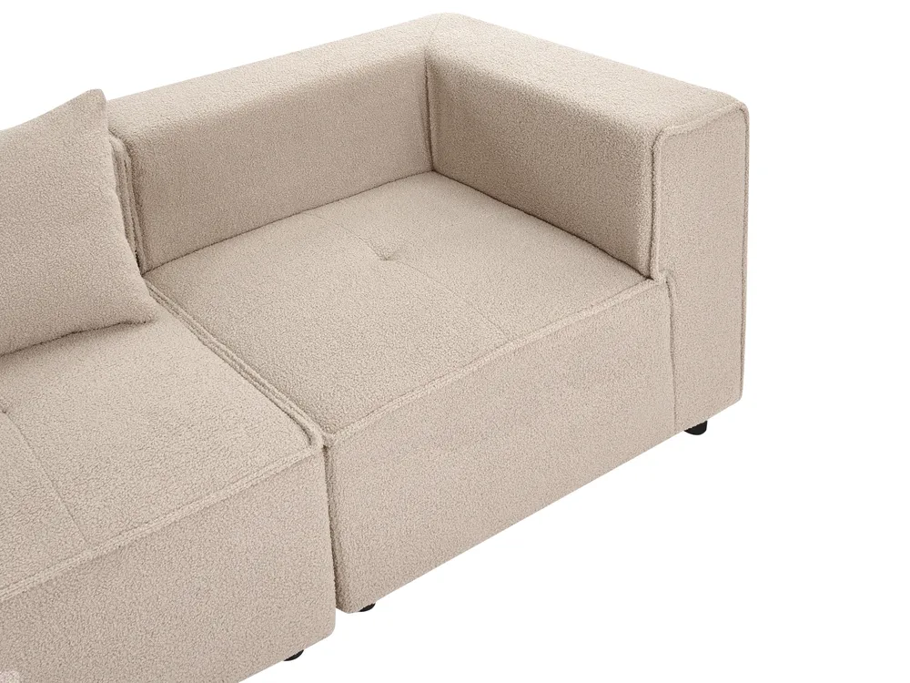 Modul Ecksofa 4-Sitzer AXEBO Bouclé Beige linksseitig_1077248