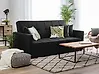 Schlafsofa 3-Sitzer GLOMMA Stoff Schwarz