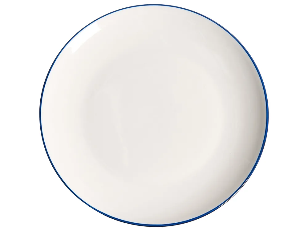 Tafelservice 12-teilig CUMIN Porzellan Cremeweiß / Blau_1061558