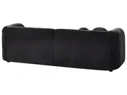 Sofa Set 4-Sitzer LEIREN Chenillegewebe Schwarz_1028710