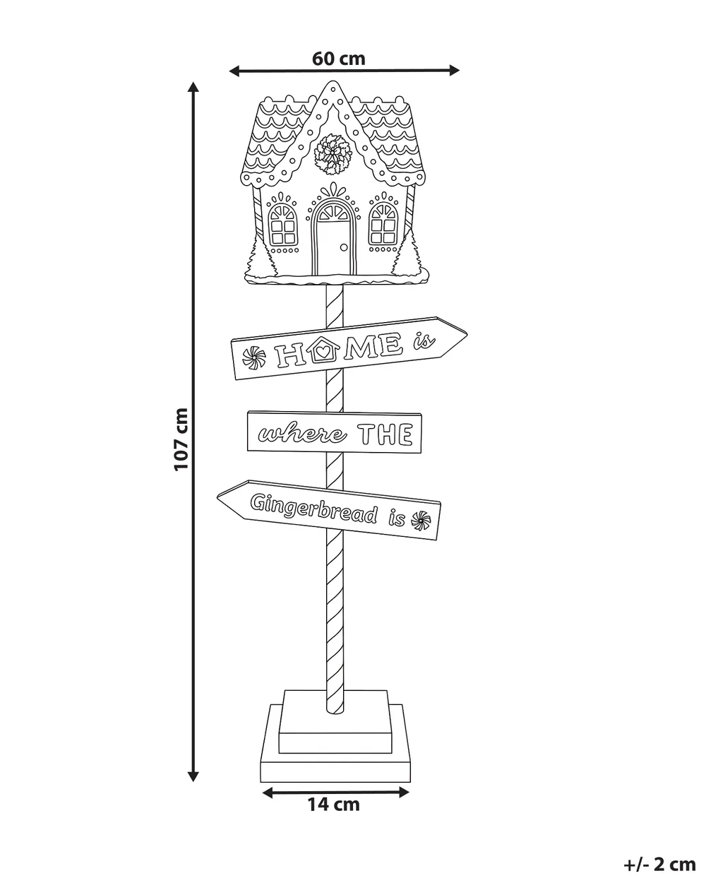 Christmas Decoration ISOJOKI 107 cm Signpost Multicolour_1173709