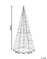 Gartendekoration LED PUKSALA 60 cm Weihnachtsbaum Silber_812481