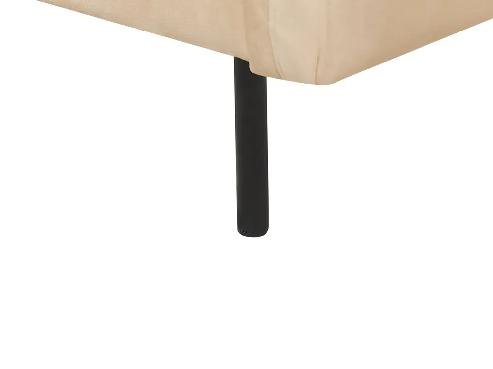 Sofa Set 5-Sitzer VINTERBRO mit Ottomane Samtstoff Beige_897490