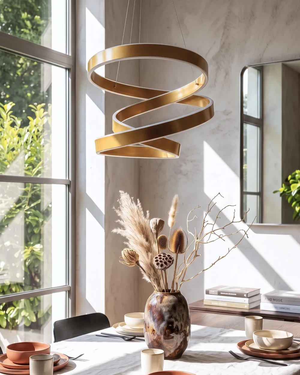 LED Pendant Lamp WANLI Metal Gold_1149670