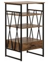 3 Tier Shelving Unit KEENE 101 cm Dark Brown