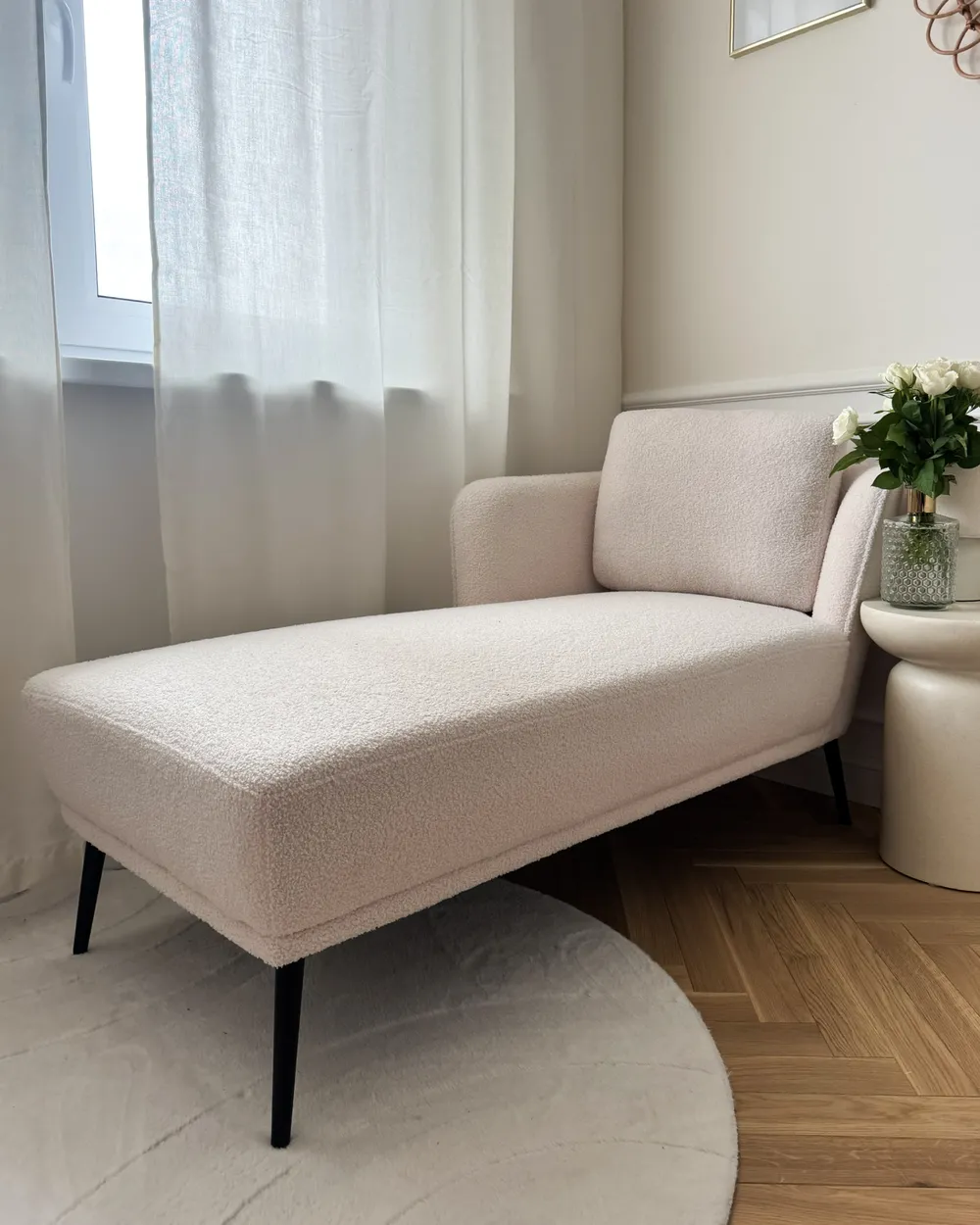 Rechtsseitige Chaiselongue ARTHEZE Bouclé Cremeweiß_982613