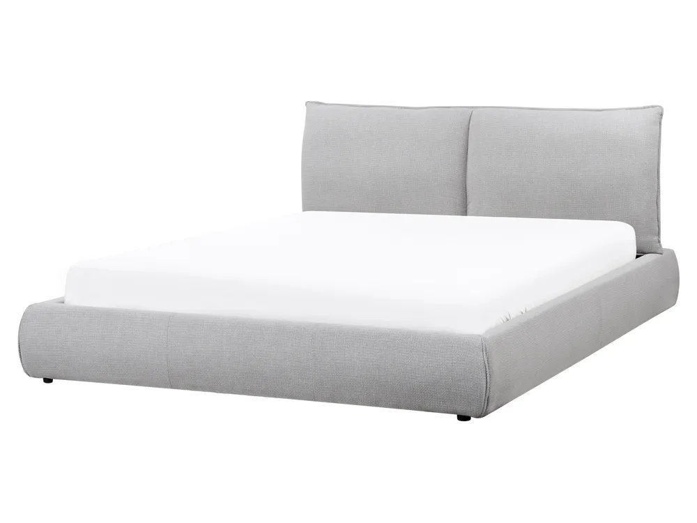 Wasserbett Stoff VINAY 160 x 200 cm Hellgrau