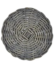 Blumenkorb 3er Set NIKITI 29/35/40 cm Polyrattan Taupe_826535