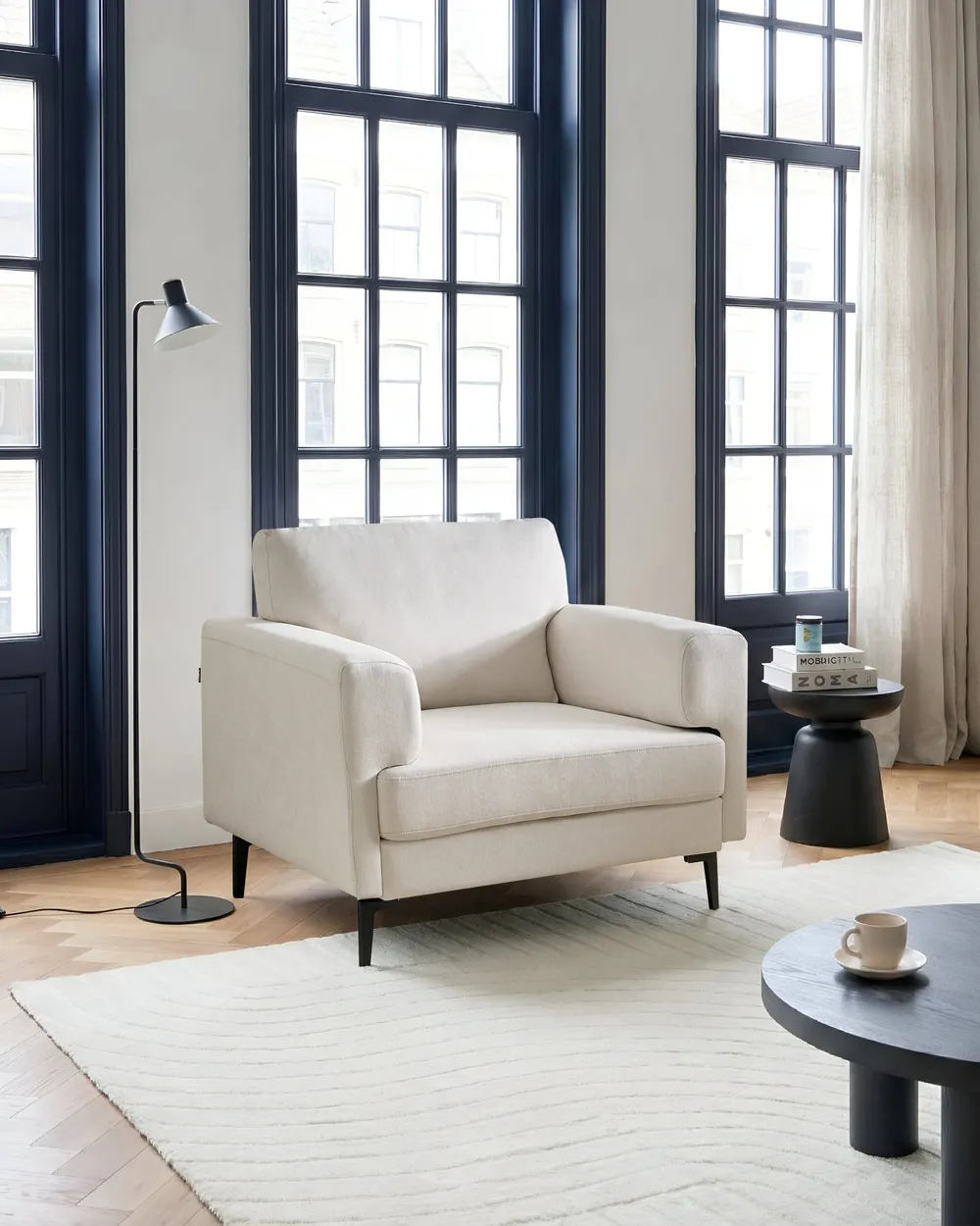 Sessel LOUSTO Stoff Hellbeige