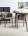 Esszimmerstuhl 2er Set AMES Bouclé Taupe