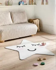 Kinderteppich SIRIUS Weiß 120 x 120 cm_1054137