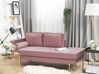 Linksseitige Chaiselongue MIRAMAS Samtstoff Rosa