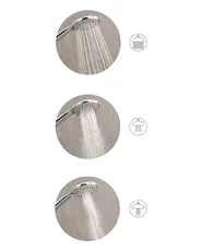 Shower Head and Hose Kit TAMUSHAL 3-function Silver_1006540
