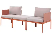 Ensemble de salon de jardin avec table 2 places TERRACINA Métal Orange_826669