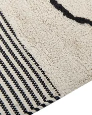 Teppich DOKUZ Beige 160 x 230 cm Baumwolle_839996