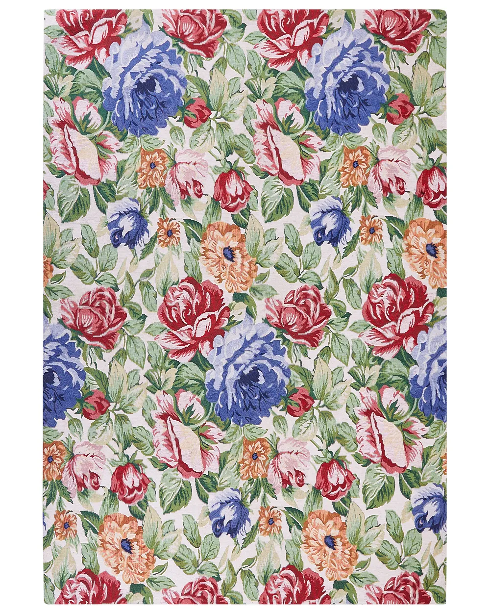 Teppich Baumwolle mehrfarbig Blumenmuster verschiedene Größen FARWAN