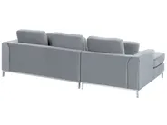Ecksofa 4-Sitzer OSLO Samtstoff Grau rechtsseitig_747184
