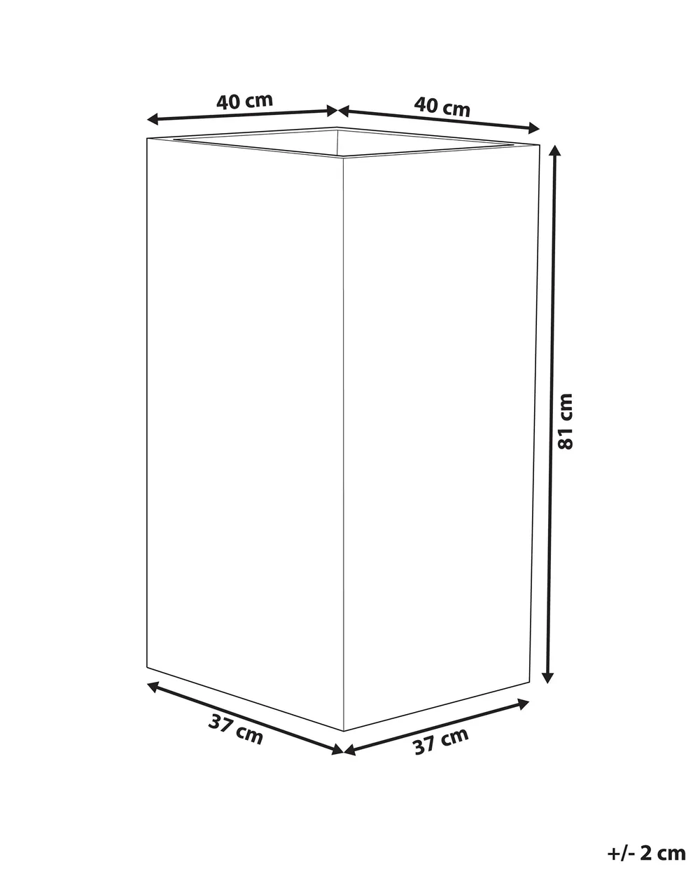 Blumenkübel TENNO 40 cm Beige_761223