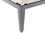 Garten Ecksofa mit Tisch 6-Sitzer RIMA III modular Metall Beige linksseitig_828900