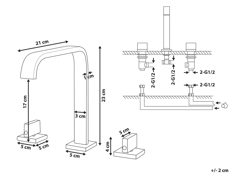 Basin Mixer Tap KAGERA Brass Black_786626
