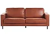 Sofa 3 Seater SAVALEN Faux Leather Golden Brown