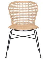 Set of 2 Dining Chairs ELFROS Rattan Natural_759969