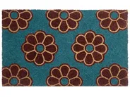 Doormat KULIK Blue 45 x 75 cm Flower Coir_1049686