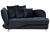 Linksseitige Chaiselongue MERI mit Stauraum Samtstoff Schwarz