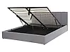 Bett mit Stauraum DREUX Stoff Hellgrau 160 x 200 cm