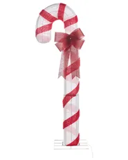 Gartendekoration LED ALARNI 150 cm Zuckerstange Rot_1015249