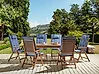 Gartenmöbel Set 6-Sitzer AMANTEA inkl. Kissen Akazienholz Blau