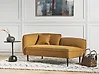 Linksseitige Chaiselongue CHEVANNES Bouclé Senfgelb
